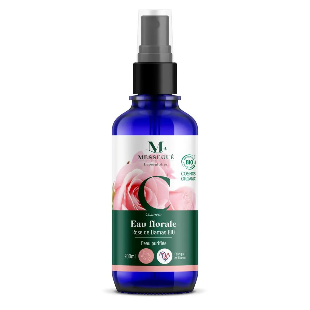 Eau florale de rose bio, spray de 200 ml