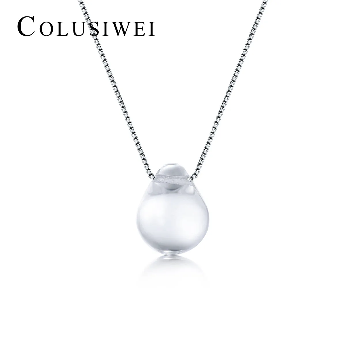 Importé - Collier de Larmes de Sirène en Cristal Blanc
