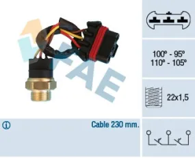 Interrupteur de température, ventilateur de radiateur FAE 38300F 