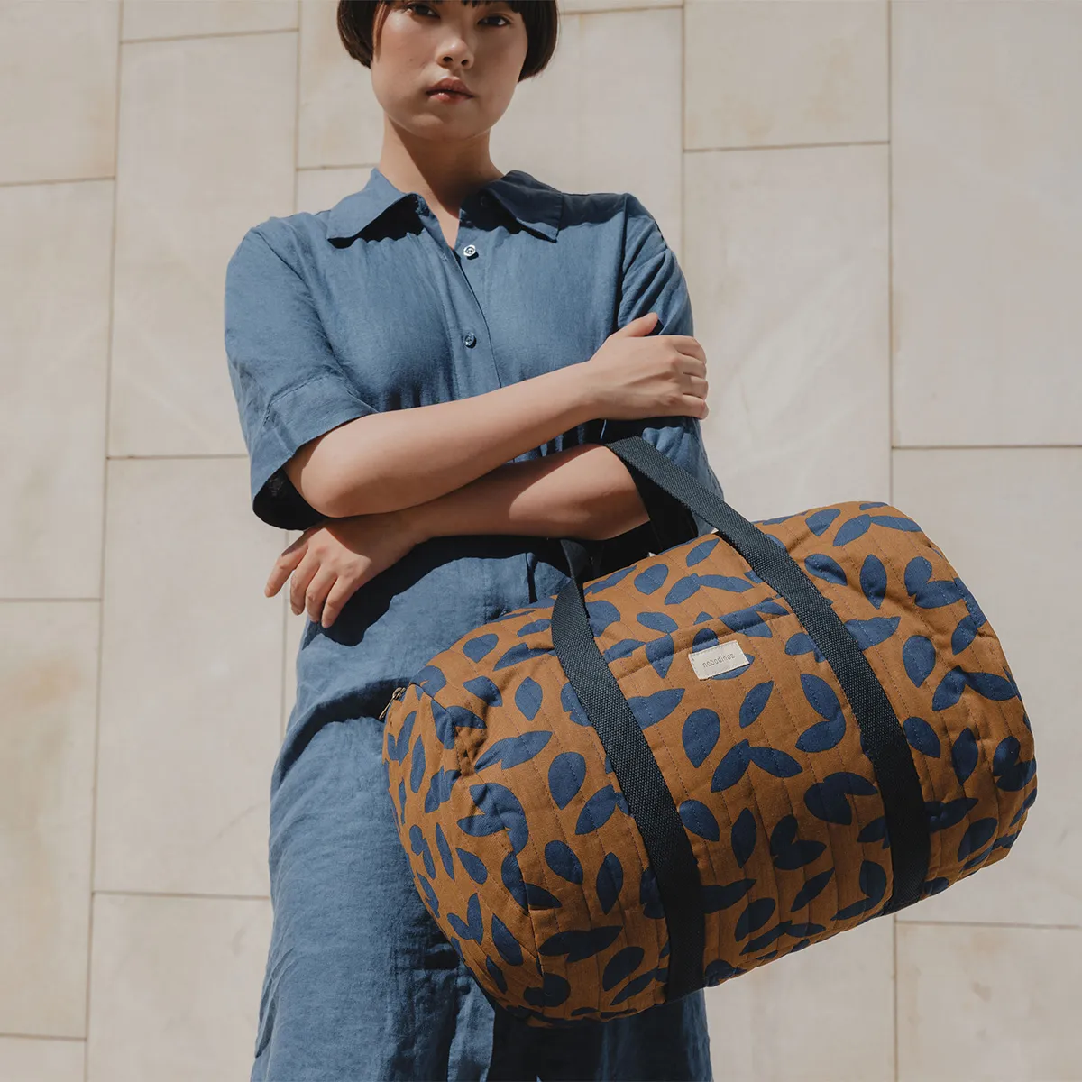 Sac Weekend Paris-Tokyo - Blue Leaves
