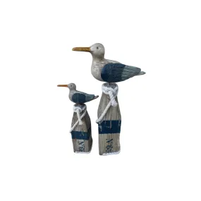 SET DE 2 SCULPTURES MOUETTE DE MER 