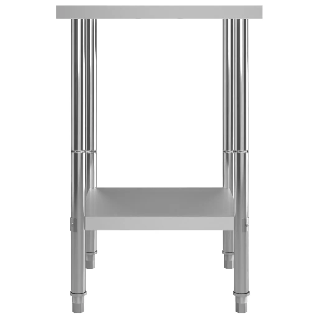 vidaXL Table de travail de cuisine 60x60x85 cm Acier inoxydable 